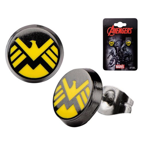 Agents of SHIELD Logo Round Stud Earrings